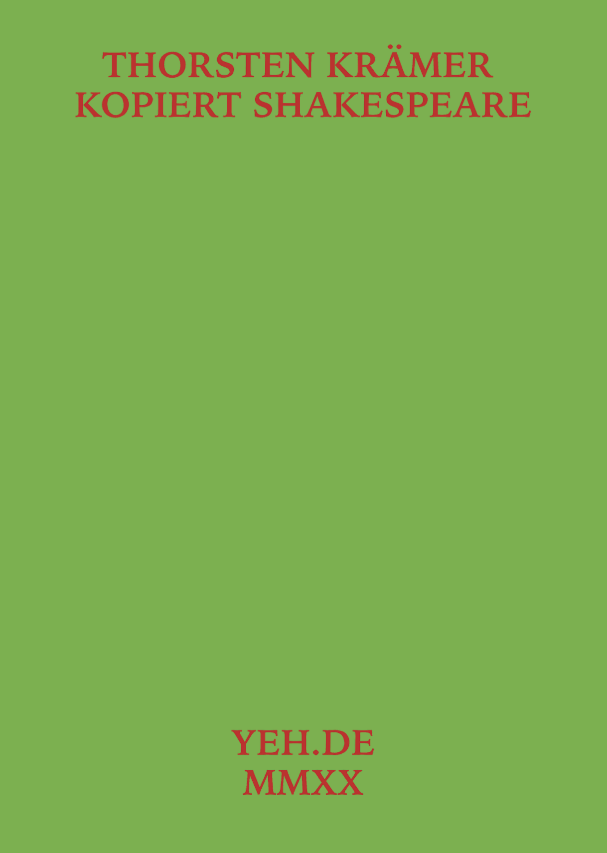 Thorsten Krämer kopiert Shakespeare